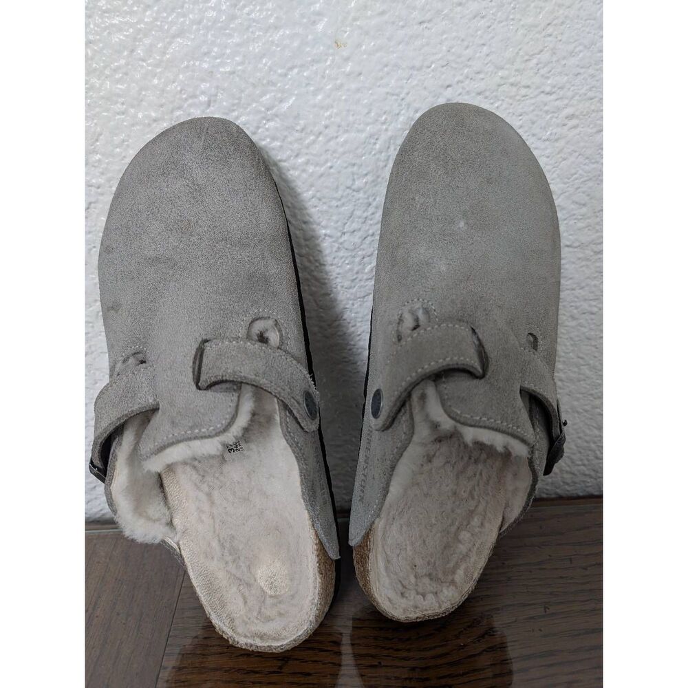 Birkenstock Boston Shearling size 37 stone coin